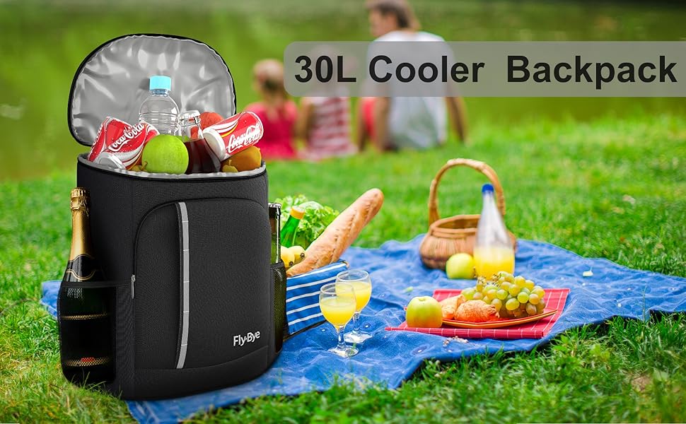 Tydi Large Capacity 30L Cool Bag Picnic Backpack Picnic Bag Cooler