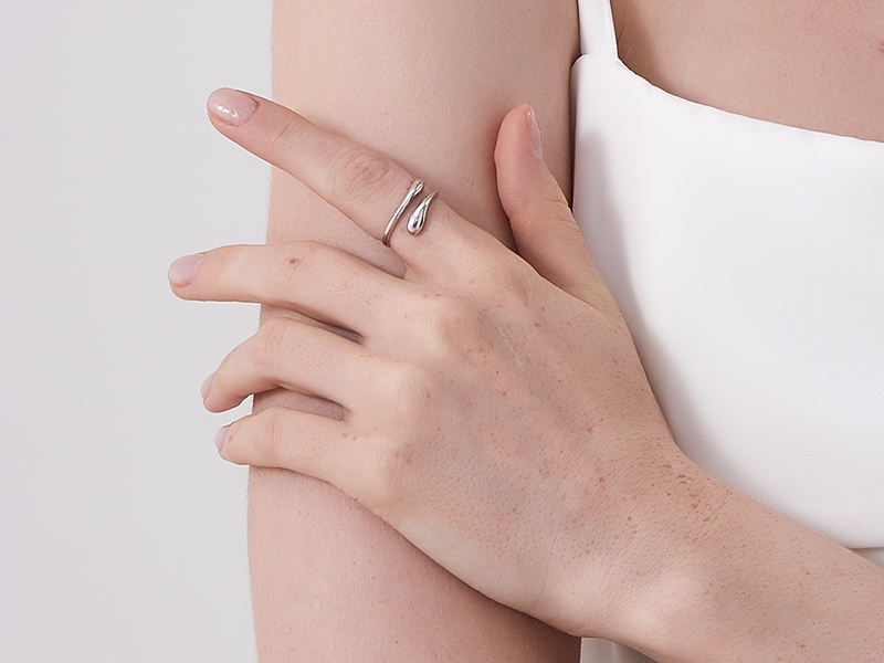 ②Own Light Mix Ring【#Casual】（Silver) ChicSilver 925 Sterling Silver Stackable Rings for Women