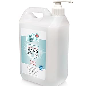 Alcohol Free Hand Sanitiser 5 litre With Dispenser Pump, Pelican Pump