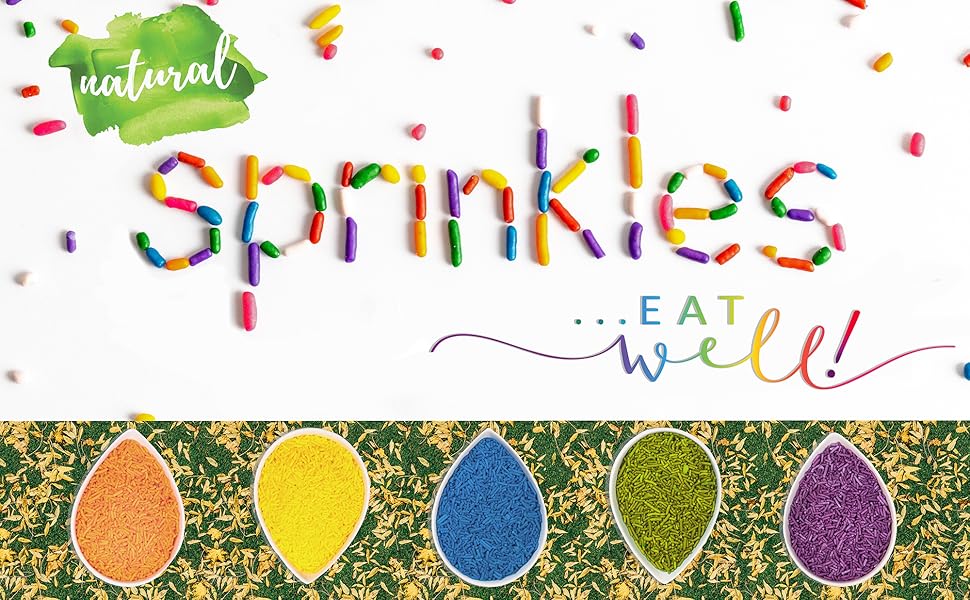 Amazon.com: NATURAL Rainbow Sprinkles - No Artificial Dyes - 100%
