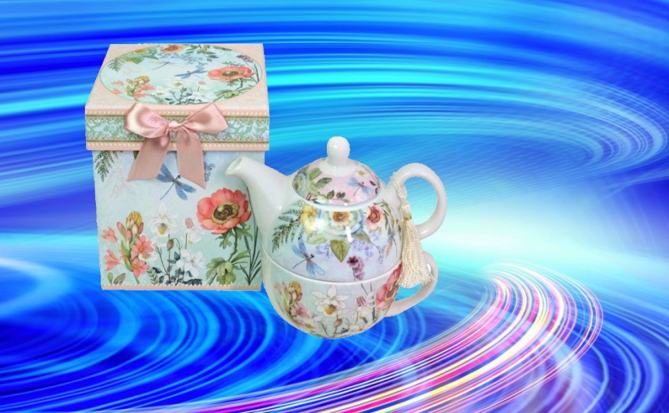 Lightahead Bone China Tea for One Set in Floral Design, in
