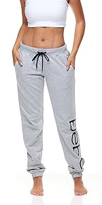 bebe Womens French Terry Jogger Lounge Sleep Sweatpants Pajamas