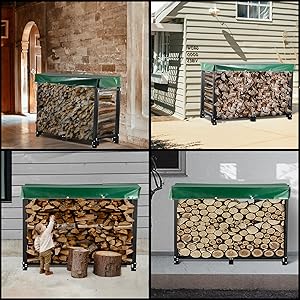 log holders for firewood outdoor