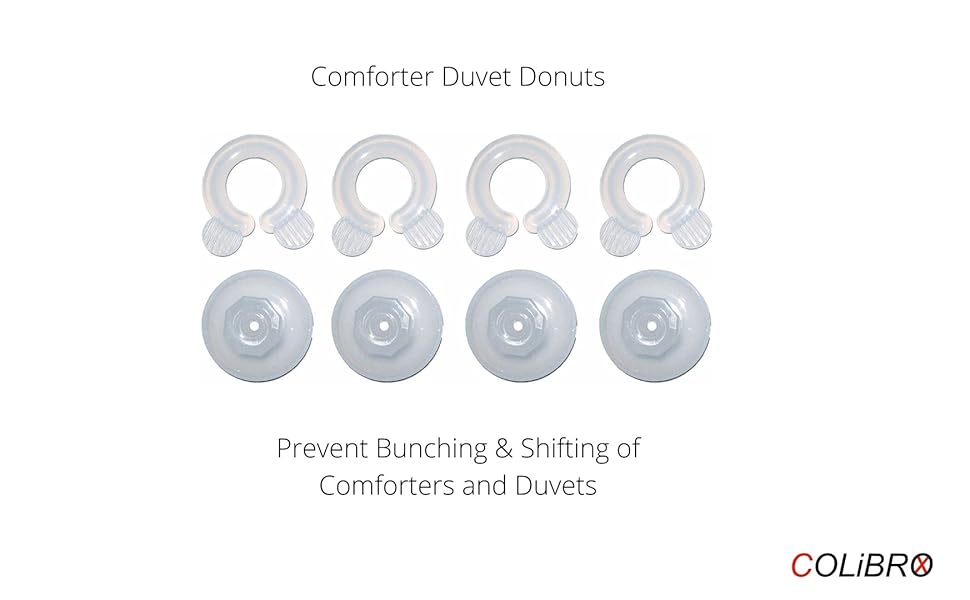 COLIBROX Set of 4 Comforter Duvet Donuts. Prevent Bunching