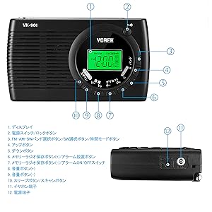 【箱＆説明書付き】フェイバリット/家庭用ラジオ波 セルモード Amazon.co.jp: YOREK ラジオ小型 高感度受信 FM/AM/SW