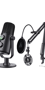 Amazon Com Usb Microphone Kit 192khz 24bit With Aluminum Organizer Storage Case Maono Au A04tc Pc Condenser Podcast Streaming Cardioid Mic Plug Play For Computer Youtube Gaming Recording Musical Instruments