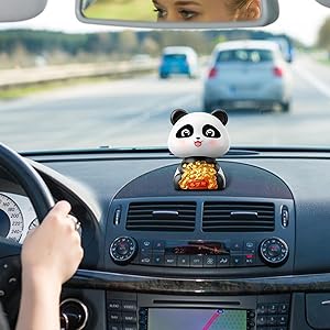 Panda for Car Dashboard - Panda Dashboard Figurines,Solar