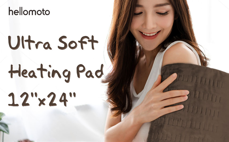 HELLOMOTO Heating Pad for Pain Relief with 3 Heat Settings