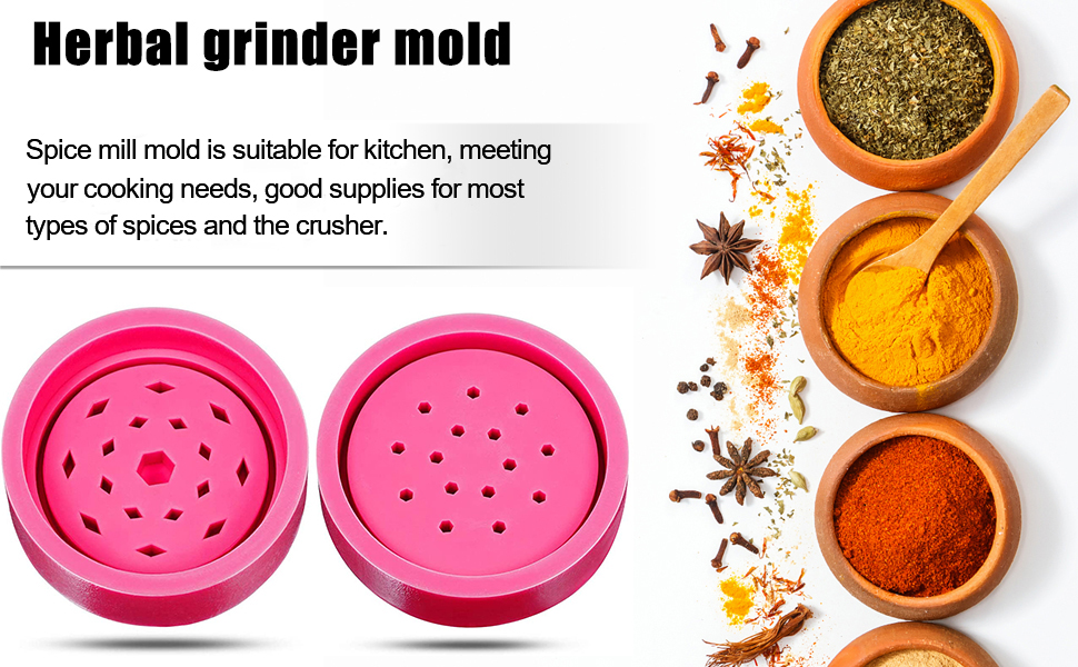 Silicone Grinder Molds, Tubala 2 Pieces Spice Grinder Resin