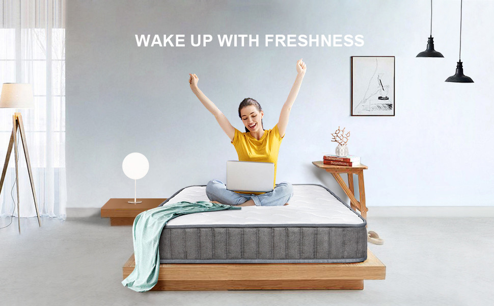 Yaheetech 3ft Single Mattress 8.7 Inch Deep Memory Foam 9Zone Mattress