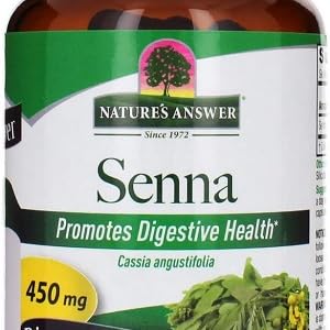 all-natural formula Senna Leaf Dietary Supplement Digestive Health Vegan Gluten-Free Capsules 