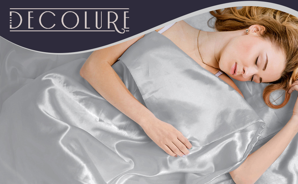 Satin Sheets King Size (4 Pieces, 8 Colors), Silky Satin