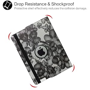 ipad leather rotating case cover