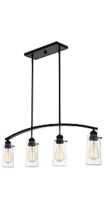 Large Kitchen Island Light Bright 4 Light Modern Sleek Design Seeded Glass Shades Pool Table Dining