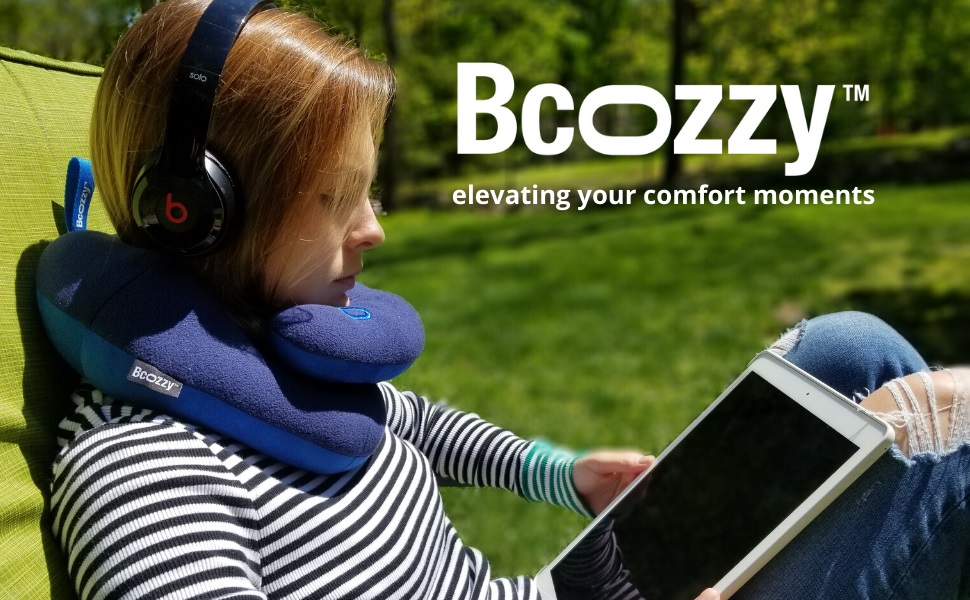 BCOZZY Chin Supporting Travel Neck Pillow Classic Home