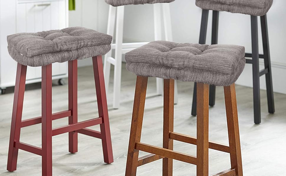 baibu Set of 2 Saddle Stool Cushions, Super Soft Bar Stool