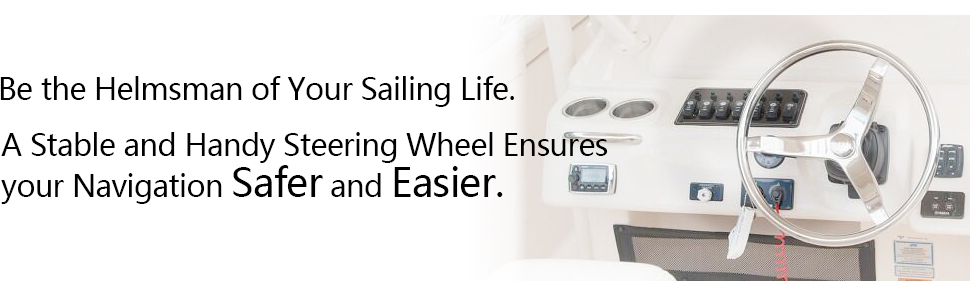 Stainless Steel Boat Steering Wheel 3 Spoke