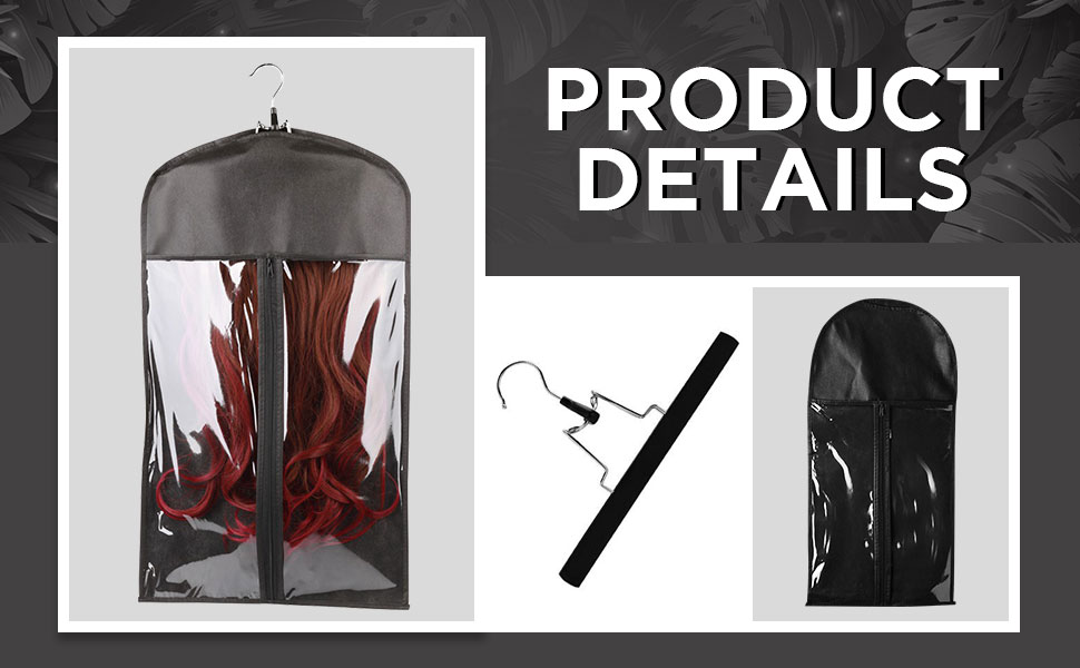 Dustproof Wig Storage Bag Hair Extension Holder Hair