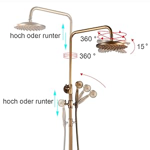 Adjustable shower system