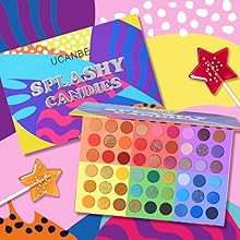 Splashy Candies Lidschatten-Palette 54 Farben Metallic Shimmer Matte Hochpigmentiertes Lidschatten