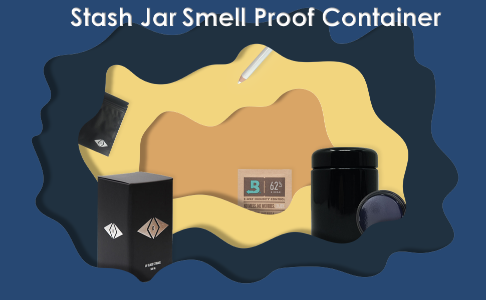 Duido Stash Jar Smell Proof Container (500 ml, 1 Oz