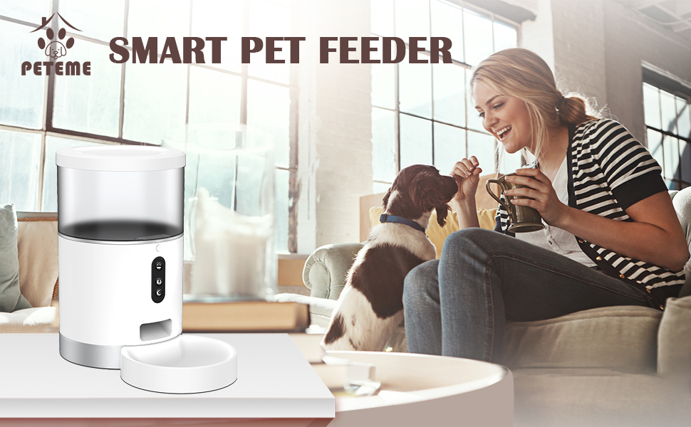 Peteme Automatic Cat Feeder, Smart Pet Feeder for Small