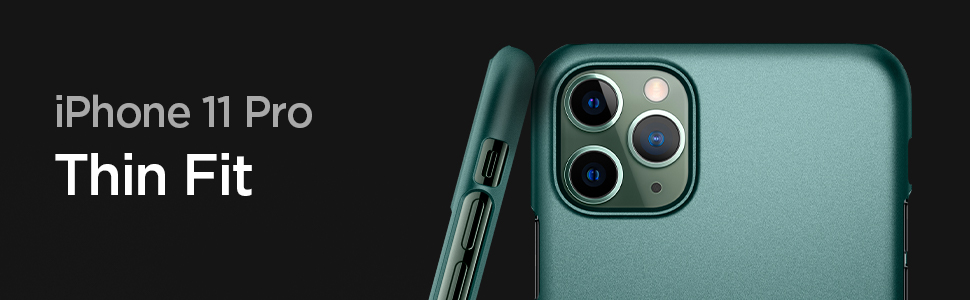 iPhone 11 Pro Thin Fit Midnight Green Case