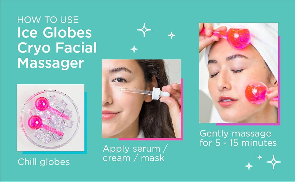 MonétBeauty Ice Globes for Facials, Freezer Safe and Highly Effective