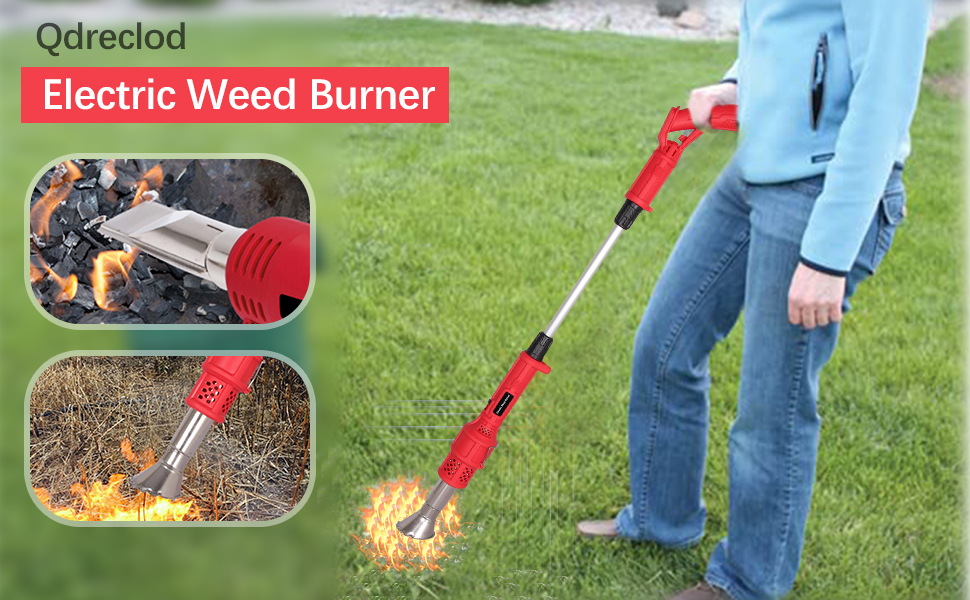 Electric Weed Burner Heat Gun Barbecue Lighter 3 in 1, Garden Gear