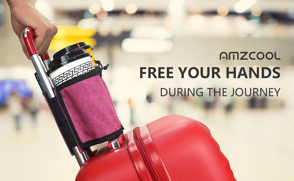 Luggage Travel Drink Bag Cup Holder Free Your Hand for