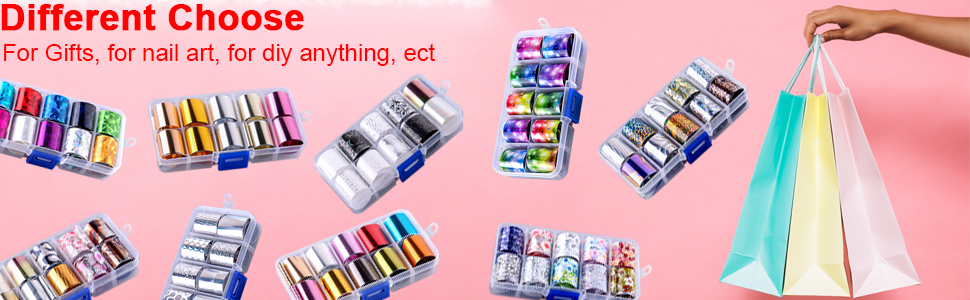 The nail foil stickers can be used for phone case, glasses, DIY card, body art etc.