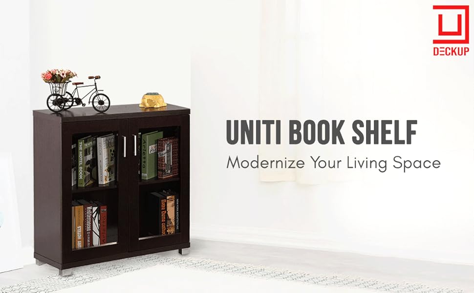 DeckUp Uniti Book Shelf/Display and Storage Unit (Dark Wenge, Matte Finish SPN-FOR1