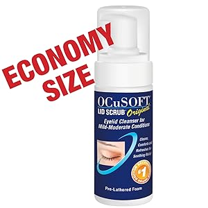 economy size, cleanser, face wash, ocusoft, eyelids, eyewash, lid scrub