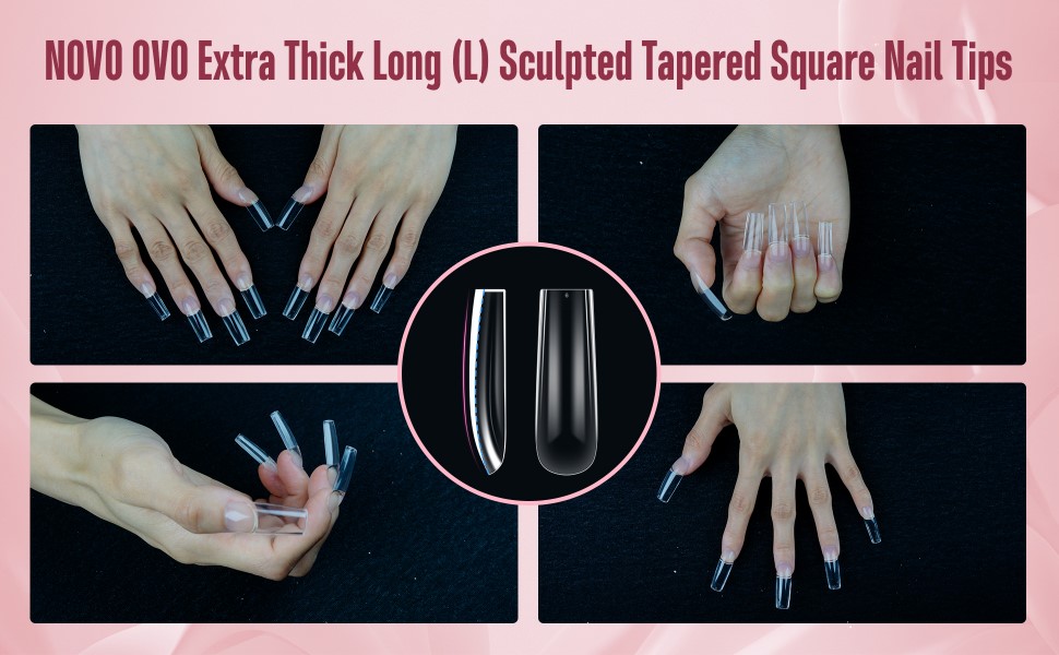 Sculpted Tapered Square Nail Tip