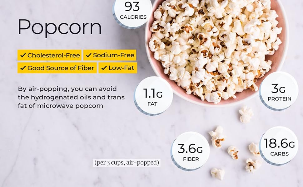 health popcorn sodium free cholesterol fiber low fat munch movie goers binge watching