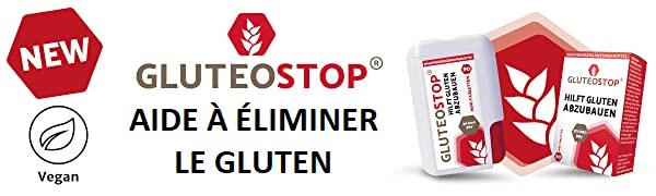 GluteoStop Gluteo stop GlutenStop Gluten Gluten Tablets Maladie coeliaque Sensibilité au sans gluten