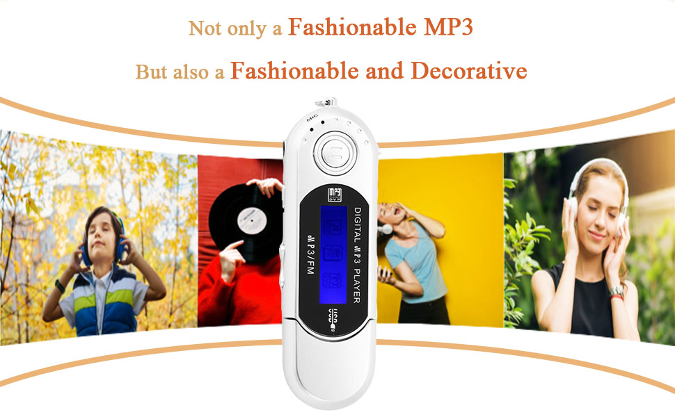 Amazon.com: USB MP3 Music Player with LCD Screen and FM Radio for ...
