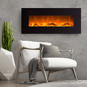 Cheminée électrique Avec Chauffage, Cheminée Murale Avec LED Feu Artificiel Avec Radiateur Soufflant Commutable : 750/1500 W Télécommande (taille L - 126 Cm, Noir) 13 glowfire mars, glow fire mars, elektrokamin mars, elektro kamin mars, kamine, elektro kamine