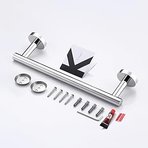 KES Toalleros de Baño sin Taladro Toallero Barra Acero ...