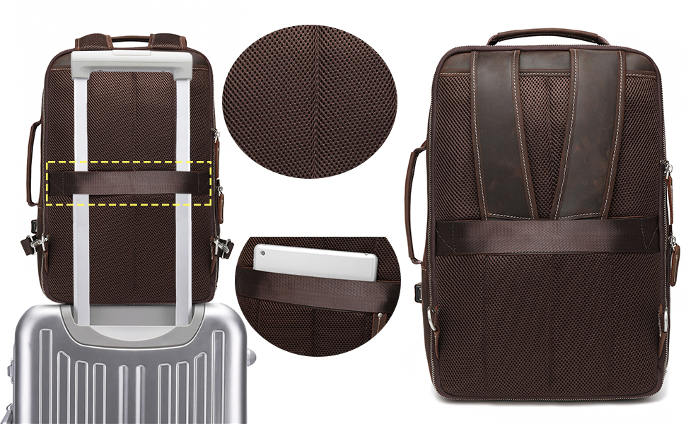 ★美品★　本革リュック【Lannsyne】 ダークブラウン　24L 本革リュック【Lannsyne】 ダークブラウン ☆美品☆ 本革