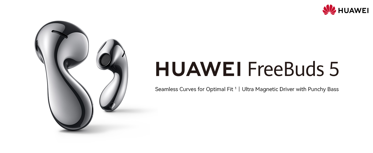 HUAWEI FreeBuds 5 Wireless Earbuds, Curved in Ear Headphones