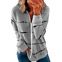 Hoodie Damen Mit Kapuze Gestreift