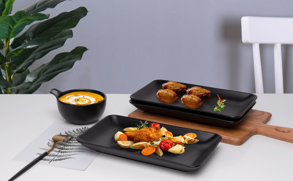 Amazon.com: AQUIVER 10 英吋(約25.4 公分)陶瓷盤子- 派對瓷霧面