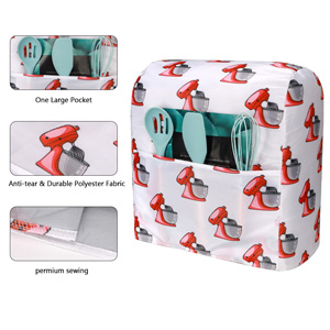 Amazon Com Stand Mixer Cover With Pocket Kitchenaid Mixer Covers With Cute Print Mixer Cover Compatible With 6 8 Quart Kitchenaid Hamilton Stand Mixer Tilt Head Bowl Lift Models Red Kitchen Dining