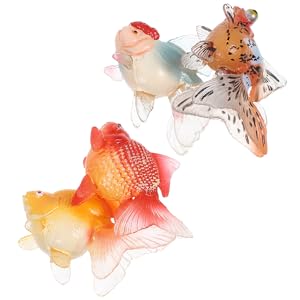 Amazon.co.jp: Gogogmee 4個 金魚 モデル リアル 金魚