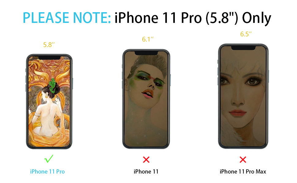 InUnion Protective Case for iPhone 11 Pro case with PC Back