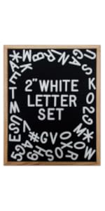 2 inch white letters