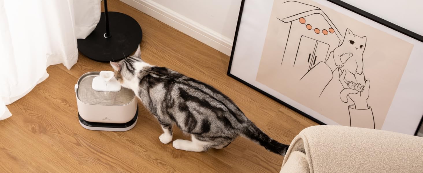 Amazon.co.jp: PETLIBRO 猫 水飲み器 自動給水器 コードレス