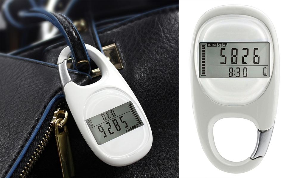 Amazon | 歩数計 クリップ付き デジタル歩数計 ステップ
