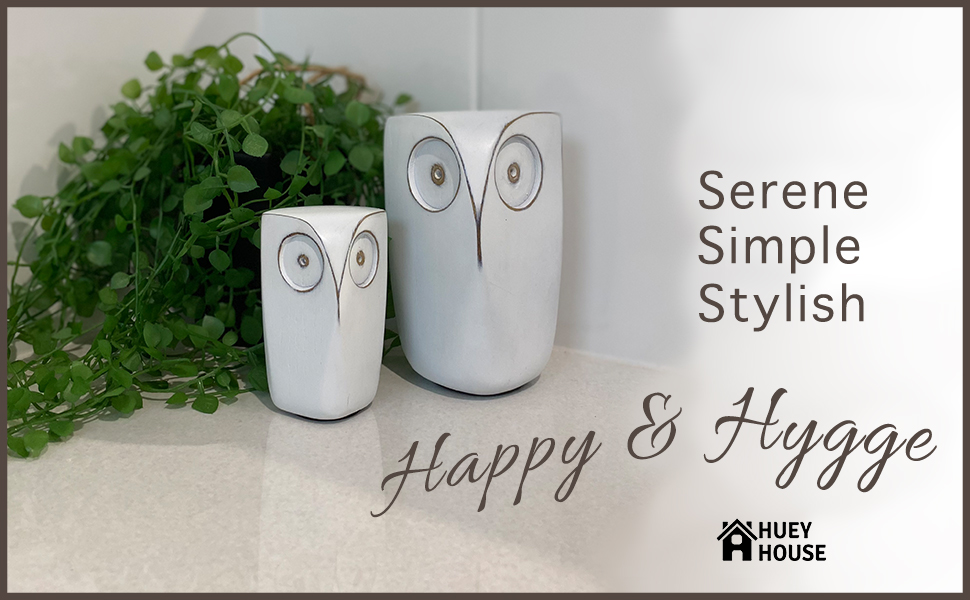 White owl shelf decor figurine statue sculptures bathroom decor small items for shelves tiny accents